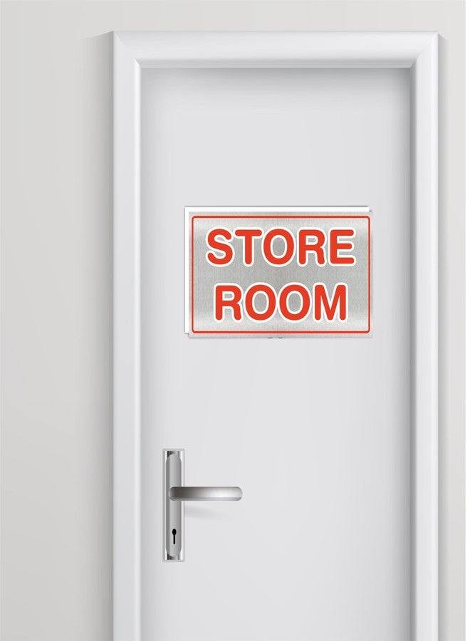 ATTRACTSO - Store Room Vinyl With 5mm Sunboard Signage Board Stickers | Sign board for Door | Signage for Offices (Size- 12x6 Inch) (Pack of 10) - Image 3